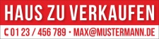 PVC Werbebanner Banner Plane Haus zu verkaufen mit Ösen