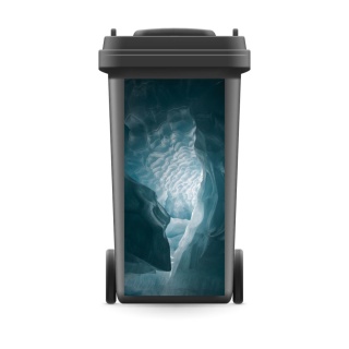 Mülltonnenaufkleber Mülltonne Abfalltonne Sticker Eis Höhle Schweiz Gletscher - 720 x 320 mm
