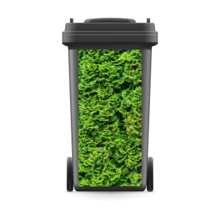 Mülltonnenaufkleber Mülltonne Mülleimer Abfalltonne Sticker Hecke Strauch- 740 x 370 mm