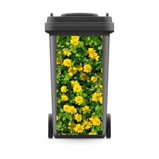 Mülltonnenaufkleber Mülltonne Mülleimer Abfalltonne Sticker Blumenbeet Pflanzen- 800 x 370 mm