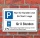 Schild Kundenparkplatz Nur für Kunden Ihr Text Logo Parkscheibe 3 mm Alu-Verbund 450 x 300 mm