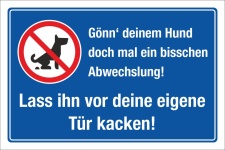 Schild Kein Hundeklo Hundehaufen Kot Abwechslung Kacken 3...