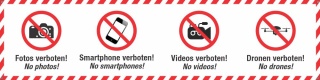 PVC Werbebanner Banner Plane Fotos Smartphone Videos Drohnen verboten Ösen