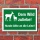Schild Dem Wild zuliebe Wildschutz Hunde anleinen Hinweis 3 mm Alu-Verbund 450 x 300 mm