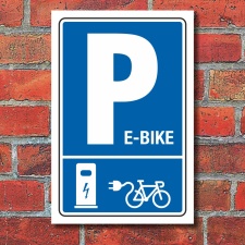 Schild Parkplatz Halteplatz E-Bike Ladestation Tankstelle...
