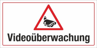 Motiv 5 - Schild Videoüberwachung  - 300 x 150 mm