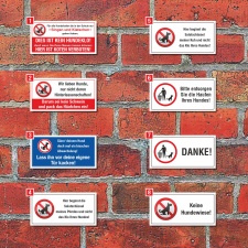 Schild Kein Hundeklo Koten verboten Haufen entsorgen...