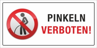 Motiv 4 - Pinkeln verboten - 300 x 150 mm