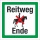 Schild Reitweg Ende Motiv Reiter Hinweisschild 3 mm Alu-Verbund 200 x 200 mm
