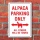 Schild American Style Deko Alpaka Alpaca parking Parkverbot 3 mm Alu-Verbund