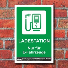 Schild Elektrotankstelle Ladestation E-Auto Elektroauto...