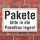 Schild Pakete bitte in die Paketbox legen Hinweisschild 3 mm Alu-Verbund