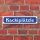 Schild im Straßenschild-Design "Kackiplätzle" blau - 3 mm Alu-Verbund - 52 x 11 cm
