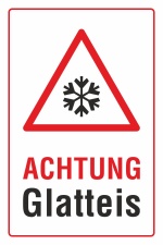 Schild Achtung Glatteis Frost Eis Winter 3 mm Alu-Verbund