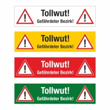 PVC Banner Achtung Tollwut Forst Wald Wildtiere Plane mit...