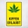 Schild Kiffen erlaubt gelb Cannabis Hinweisschild 3 mm Alu-Verbund 300 x 200 mm