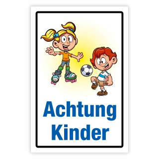 "Achtung Kinder" – Hochwertiges Sicherheitsschild für den Außenbereich