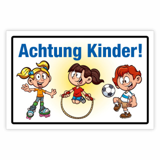 "Achtung Kinder" – Hochwertiges Sicherheitsschild für den Außenbereich