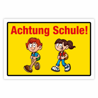 "Achung Schule langsam fahren" – Hochwertiges Sicherheitsschild für den Außenbereich