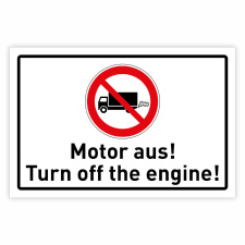"LKW Motor aus / Turn off the engine" –...