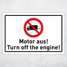 "LKW Motor aus / Turn off the engine" –...