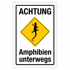 "Achtung Amphibien unterwegs grün" –...