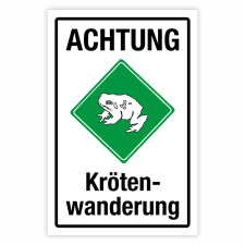 "Achtung Krötenwanderung grün, Motiv...