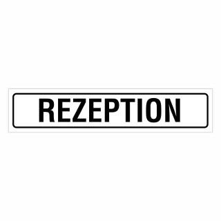 "REZEPTION" – Hochwertiges Hinweisschild für den Außenbereich 52 x 11 cm