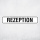 "REZEPTION" – Hochwertiges Hinweisschild für den Außenbereich 52 x 11 cm