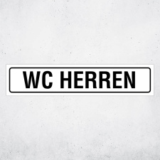 "WC HERREN" – Hochwertiges Hinweisschild...