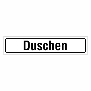 "Duschen" – Hochwertiges Hinweisschild für den Außenbereich 52 x 11 cm