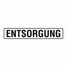 "ENTSORGUNG" – Hochwertiges Hinweisschild...