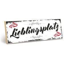 Holzschild "Lieblingsplatz" – Dekoschild...