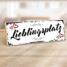 Holzschild "Lieblingsplatz" – Dekoschild...
