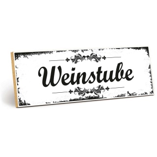 Holzschild "Weinstube" – Dekoschild aus Holz 30x10 cm