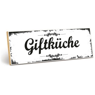 Holzschild "Giftküche" – Dekoschild aus Holz 30x10 cm