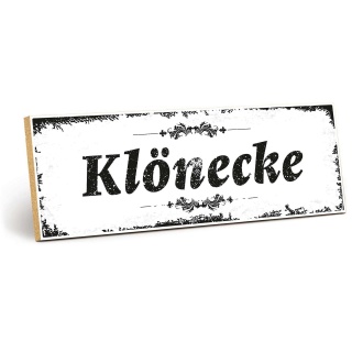 Holzschild "Klönecke" – Dekoschild aus Holz 30x10 cm