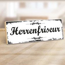 Holzschild "Herrenfriseur" – Dekoschild...