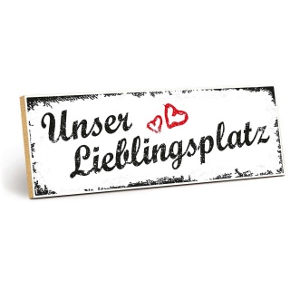 Holzschild "Unser Lieblingsplatz" – Dekoschild aus Holz 30x10 cm