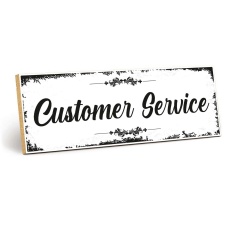 Holzschild "Customer Service" –...