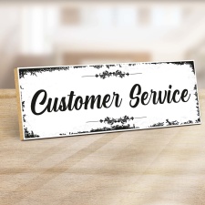 Holzschild "Customer Service" –...
