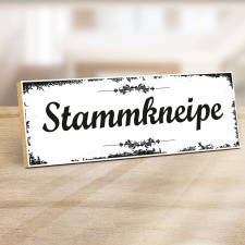 Holzschild "Stammkneipe" – Dekoschild aus...
