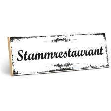 Holzschild "Stammrestaurant" – Dekoschild...