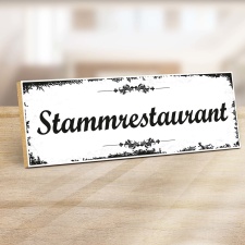 Holzschild "Stammrestaurant" – Dekoschild...