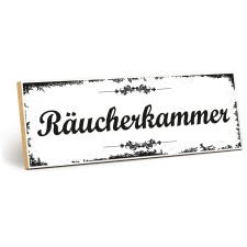 Holzschild "Räucherkammer" –...