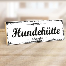 Holzschild "Hundehütte" – Dekoschild...