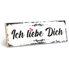 Holzschild "Ich liebe Dich" – Dekoschild...