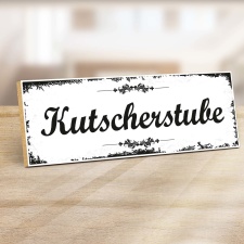 Holzschild "Kutscherstube" – Dekoschild...