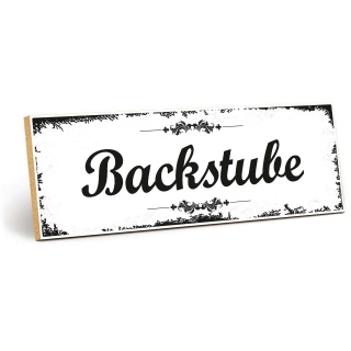 Holzschild "Backstube" – Dekoschild aus Holz 30x10 cm