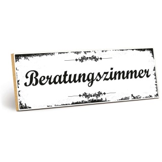 Holzschild "Beratungszimmer" – Dekoschild aus Holz 30x10 cm
